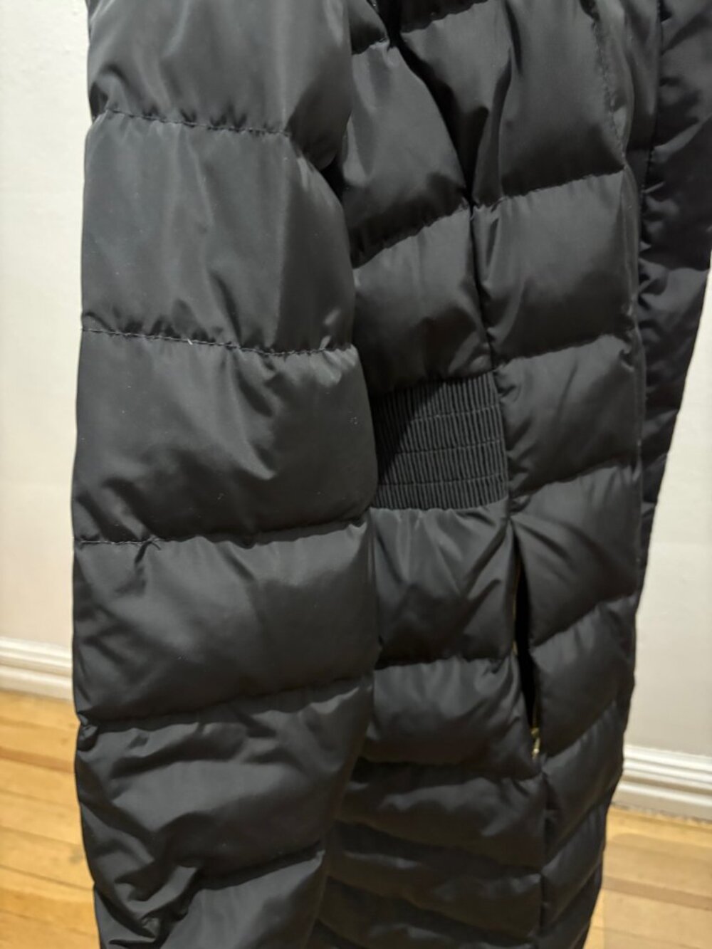 Cole Haan Signature Black Hooded Down Maxi Puffer Coat - Picture 10 of 14